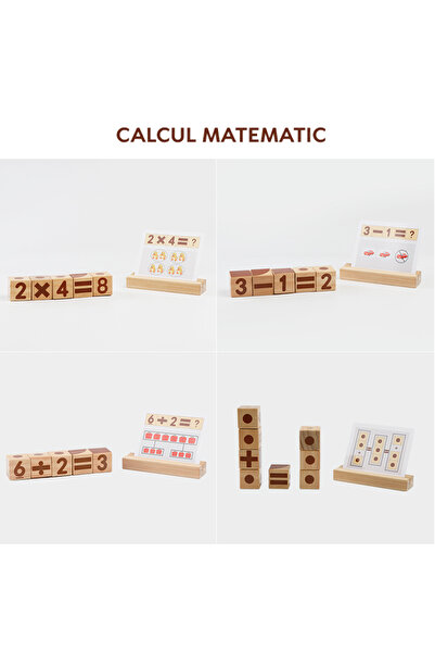 OEM Magnetic Wooden Cubes with Numbers, 16 Pieces, Montessori Educational Toy