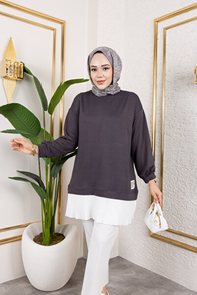 Moda MSK Women's Pleated Modal Fabric Tunic