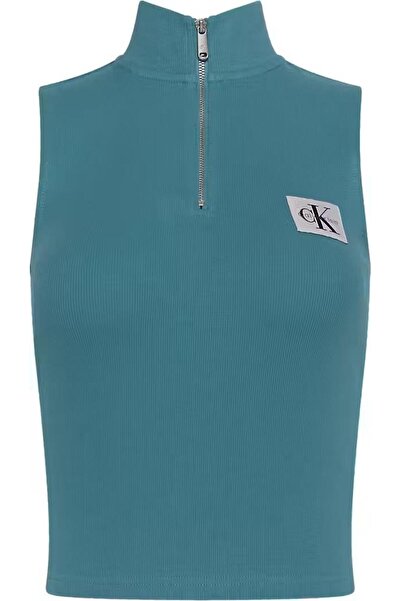 Calvin Klein A- WOVEN LABEL SL QZ TOP