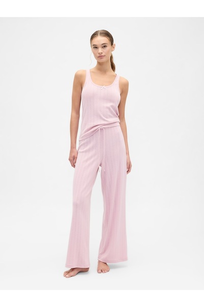 GAP Kadın Pembe Pointelle Scoopneck Tank Pijama Üstü