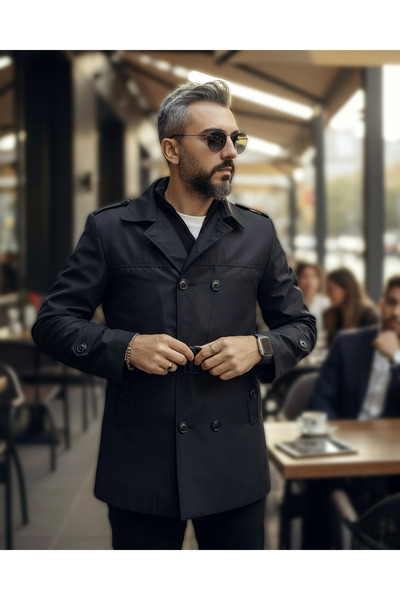 higo Apolet Detaylı Erkek Trençkot