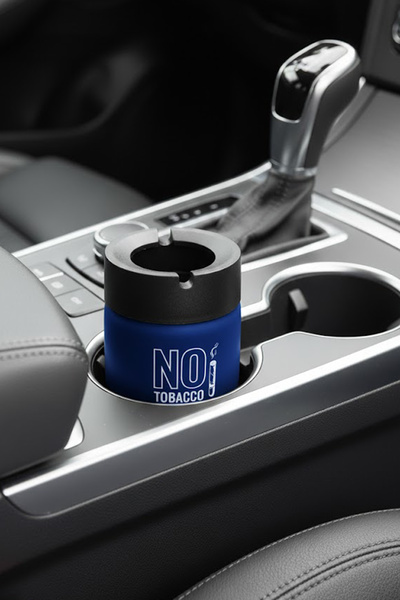 Mefa Mutfak Araç İçİ Kokusuz Plastik Kapaklı Ev Ofis Ve Araç içi Küllük 425 cc - Tekli / MAVİ