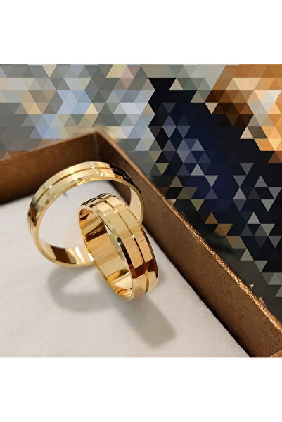 deren gümüş 5mm Gümüş Alyans Altın Kaplama