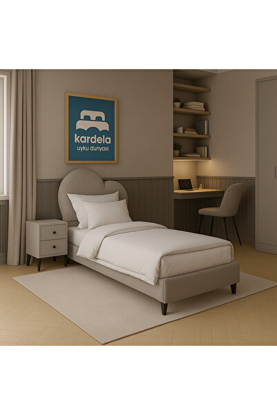 Kardelahome Kardela İkili Set, Tek Kişilik Baza Başlık Seti 90x190 (TÜM RENKLER MEVCUTTUR)