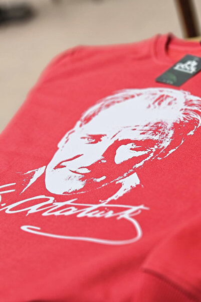 so cool Mustafa Kemal Atatürk Signature October 29 Republic Signature November 10 Printed Sweatshirt Red Sweat