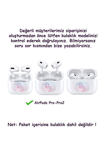 daystar AirPods pro ve pro 2. Uyumlu tavşan figürlü ve boncuk süslü kulaklık kılıfı