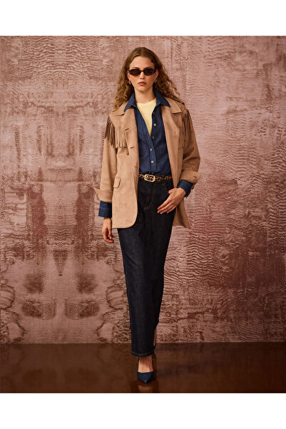 SEÇİL Tassel Detailed Suede Jacket
