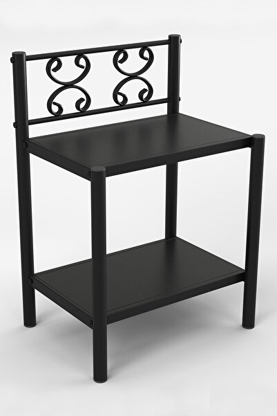 ARGİMO Stella Retro Ferforje Metal Komodin Siyah