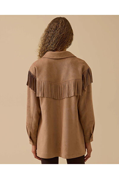 SEÇİL Tassel Detailed Suede Jacket