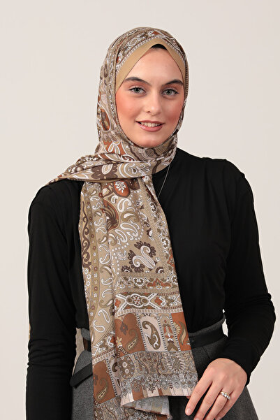 ipekistanbul Şal din mătase de bumbac - Model picături - Muştar