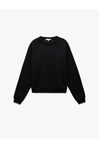 Koton Cotton Crew Neck Raised Sweatshirt