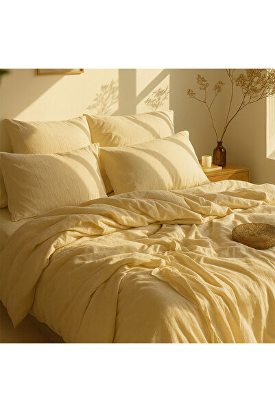 Lief Home Double Duvet Cover Set 200X220 |   180X200+25 Fitted Sheet |   4 Pi...