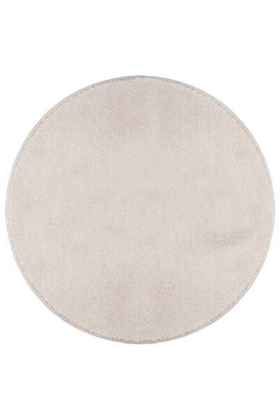 Valery Home Vl Round Comfort Overlocked Plush Carpet Beige