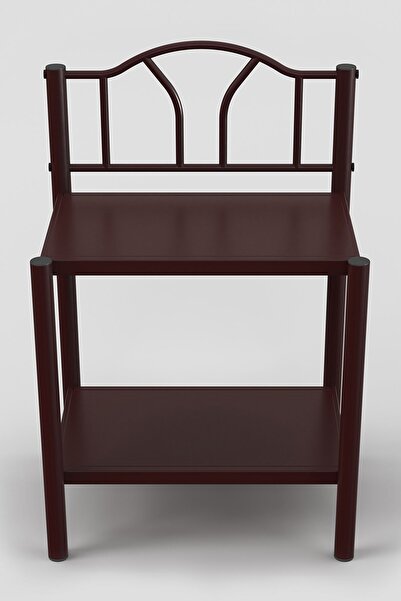 ARGİMO Bella Retro Ferforje Metal Komodin Bordo