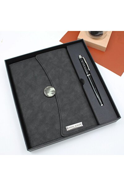 hediyerengi İsme Özel Premium Defter ve Kalem Seti Tasarım Kutulu - Renk Seçenekli