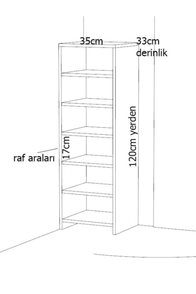 yamandekorasyon dar ayakkabılık dolabı