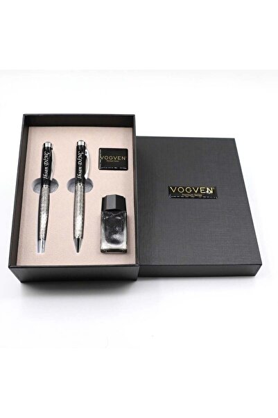 Vogven Marka İsme Özel Lüx Dolma Tükenmez Kalem ve Mürekkep Seti