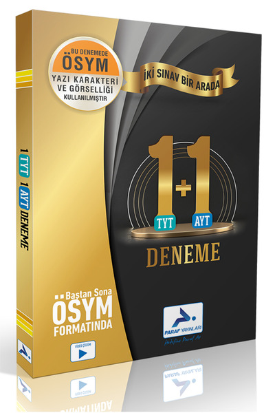 paraf yayınları PARAF TYT - AYT 1 DENEMESİ VİDEO ÇÖZÜMLÜ