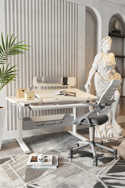 Creo Mobili Vega Advanced Ev ve Ofise Uygun Fonksiyonel Çalışma Masası, Ayarl...