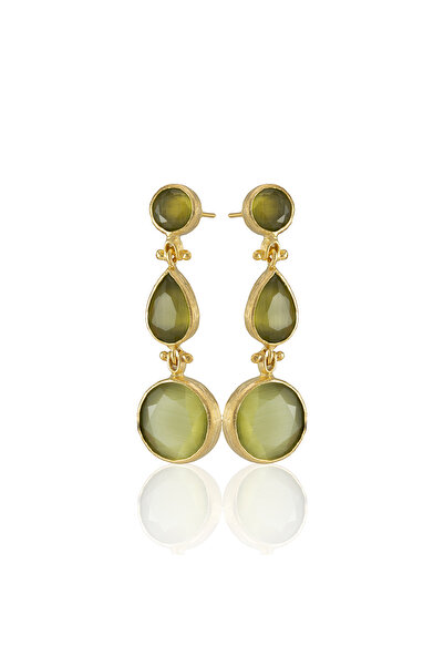 Design by Kadir Kadir Jewellery 22 Ayar Altın Kaplama Vintage Küpe -El İşçili...