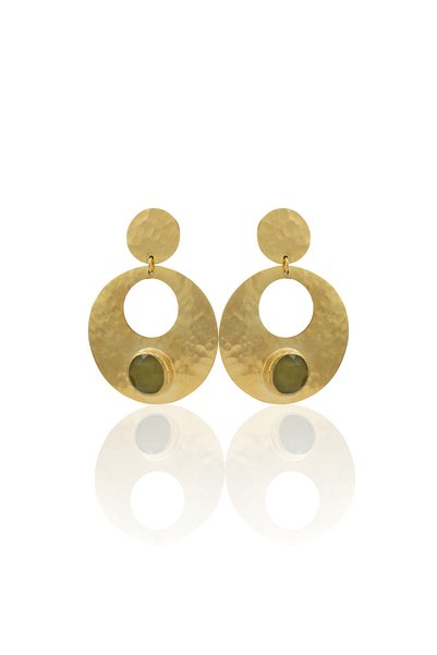 Design by Kadir Kadir Jewellery 22 Ayar Altın Kaplama Vintage Küpe -El İşçili...