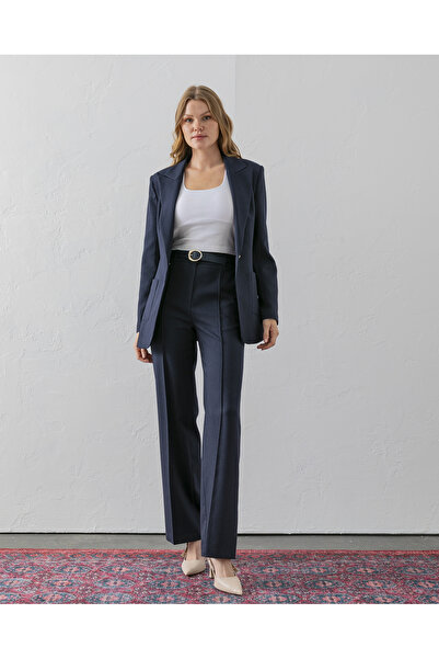 VUNTAL Belted Polyviscon Palazzo Trousers