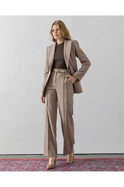 VUNTAL Kemerli Poliviskon Palazzo Pantolon