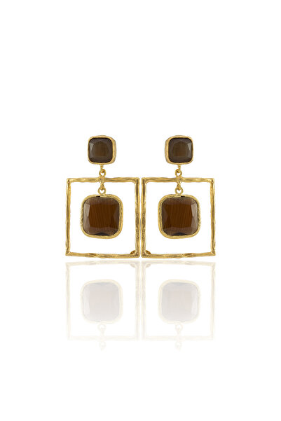 Design by Kadir Kadir Jewellery 22 Ayar Altın Kaplama Kadın Sallantılı Küpe -...