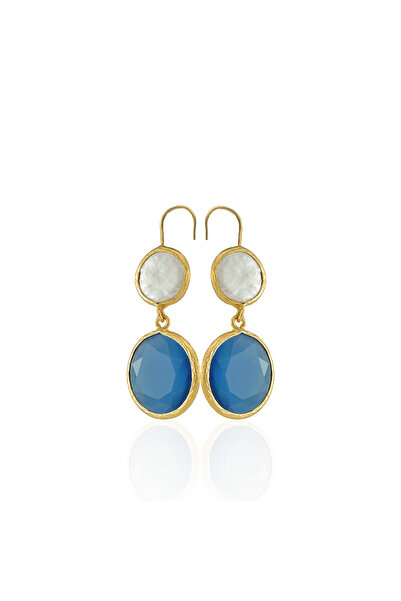 Design by Kadir Kadir Jewellery 22 Ayar Altın Kaplama Kadın İnci Küpe -El İşç...