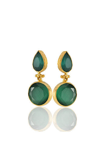 Design by Kadir Kadir Jewellery 22 Ayar Altın Kaplama Vintage Küpe -El İşçili...