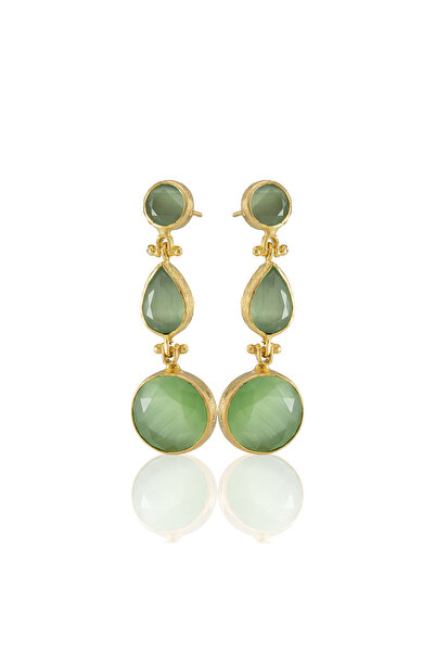 Design by Kadir Kadir Jewellery 22 Ayar Altın Kaplama Vintage Küpe -El İşçili...