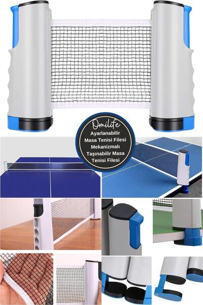 omilife Переносна та регульована сітка для настільного тенісу - з механізмом