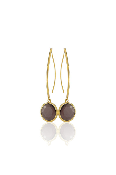 Design by Kadir Kadir Jewellery 22 Ayar Altın Kaplama Vintage Küpe -El İşçili...