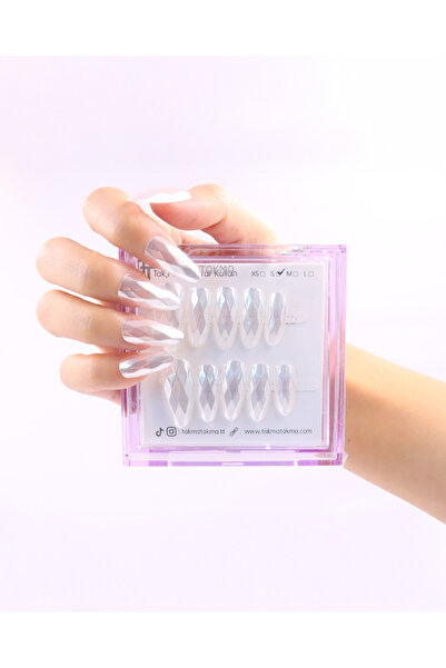 Takma Takma S Beden 10'lu Beyaz Uzun Badem UBD1465 Tekrar Kullanılabilir Prot...