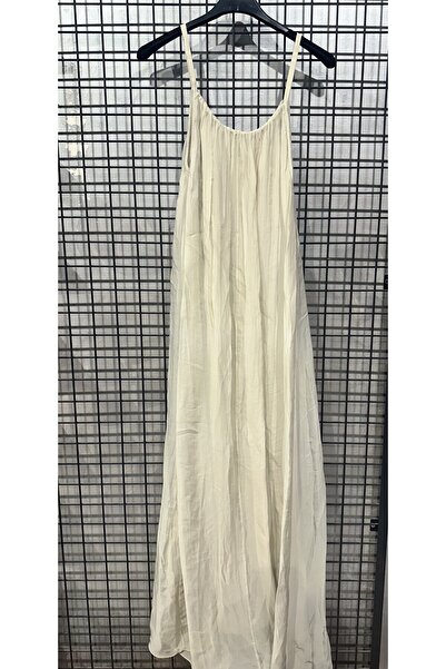 MADE İN ITALY Italian Silk Dress with Inner Lining and Straps