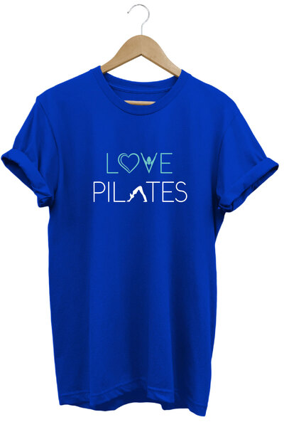MODA تي شيرت مطبوع من Love Pilates - رياضي وكاجوال، مصنوع من القطن بنسبة 100%...