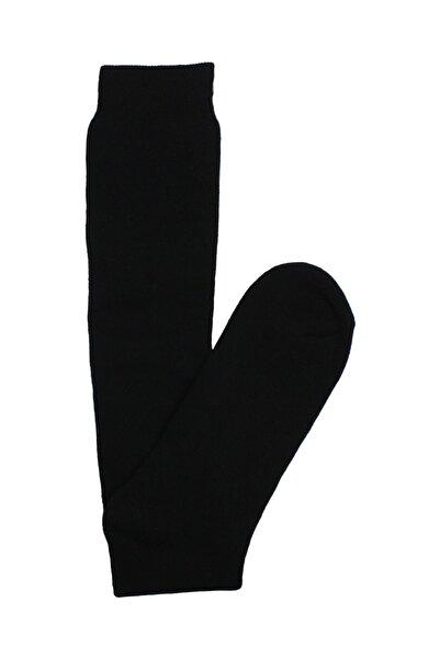 KARDEŞLER ÇORAP Men's Cotton Knee-High Thermal Winter Towel Thick Black Socks 4-Pack