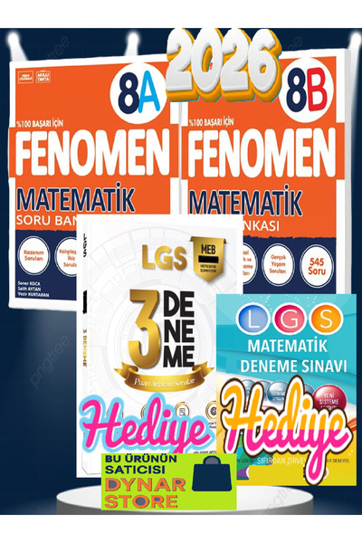 Fenomen Yayıncılık Fenomen 8.Sınıf Matematik A Soru Bankası VE MAT DENEME DYANR STORE 2026