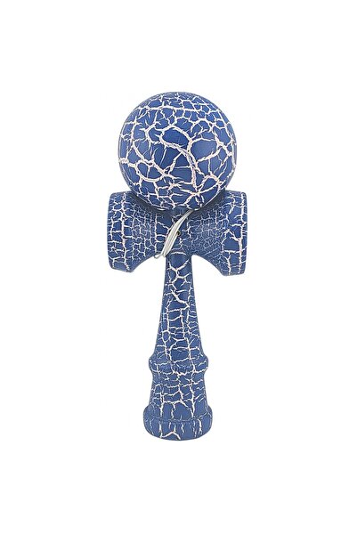Bibilel Kids Kendama X Kendama Profesională Cracată, Lemn – 18 cm, Albastru/Alb