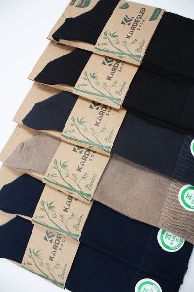 KARDEŞLER ÇORAP Мъжки бамбукови чорапи, дълги, без шевове, 6 чифта, в луксозна кутия