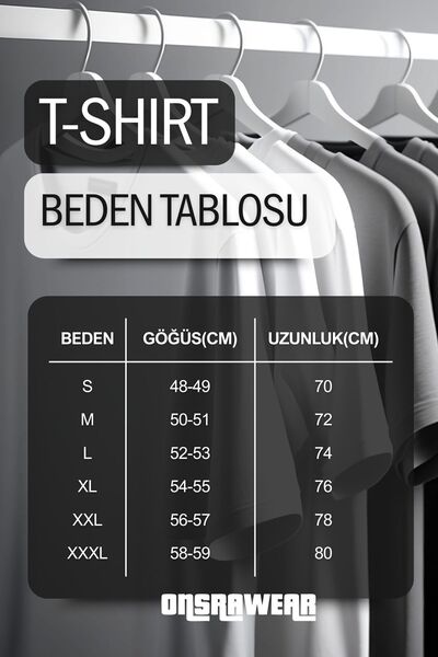 onsrawear Bozkurt Turkish Script and Wolf Printed Turkey Moon Star Crescent Printed Unisex Basic T-Shirt