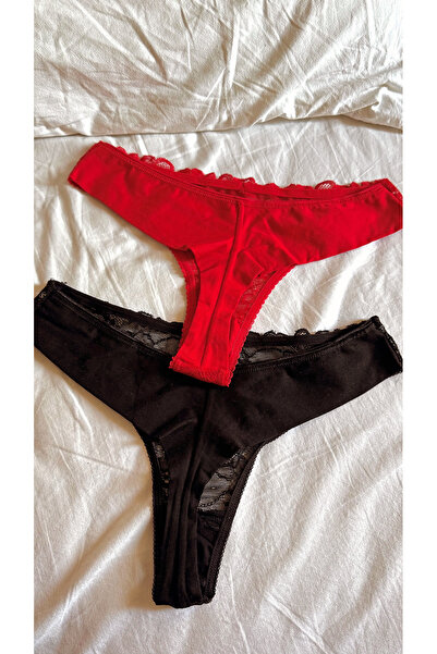 YOYYO İç Giyim Kadın 2'Li Set Tanga Külot String Fantazi İç Giyim