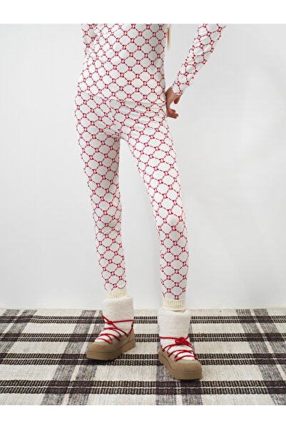 Xint Kadın Ekru Esnek Dokulu Slim Fit Tayt