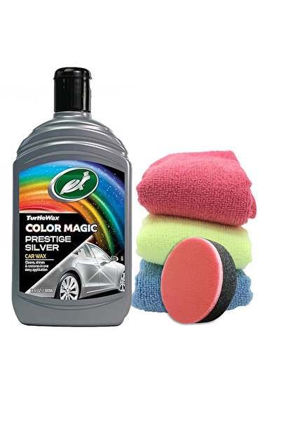 Turtle Wax Renkli Cila Gri 500 ml 3 Adet Mikrofiber Bez Cila Süngeri