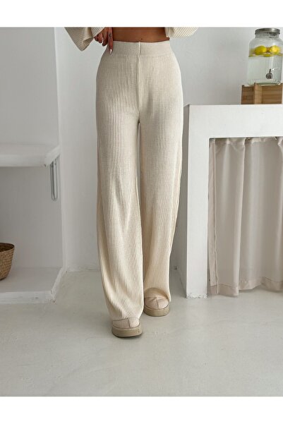 MAXXANA Batwing Sleeve Off-Shoulder Sweater and Pants Two-Piece Knitwear Set