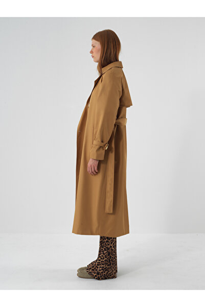 Xint Kadın Camel Formunu Koruyan Regular Fit Trençkot