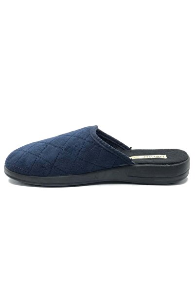 Kocamanlar Ayakkabı Bento K-670 Damat Home Slippers Orthopedic Men's Slippers Dark Blue