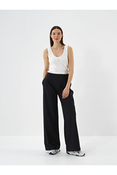 Xint Kadın Siyah Esnek Dokulu Oversize Pantolon