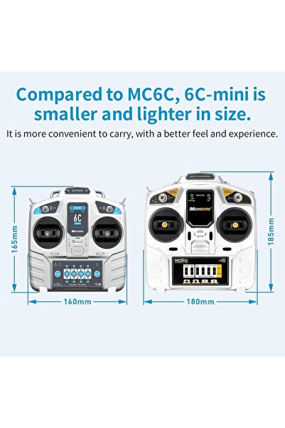 Robocombo Microzone MC6C Mini 2.4GHZ 6 Kanal Alıcı-Verici Drone Kumandası
