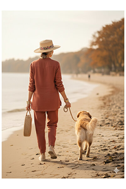 Namaste Vintage Muslin Set of Taba Color Shirt and Pants